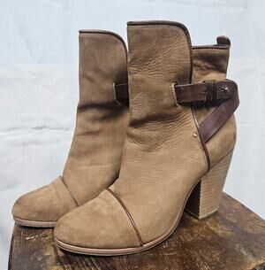 Rag & Bone Kinsey Tan Brown Suede Ankle Boots Size 38.5 / US 8